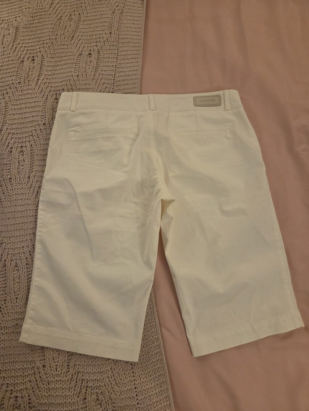 Lacoste White Cotton Pants - White